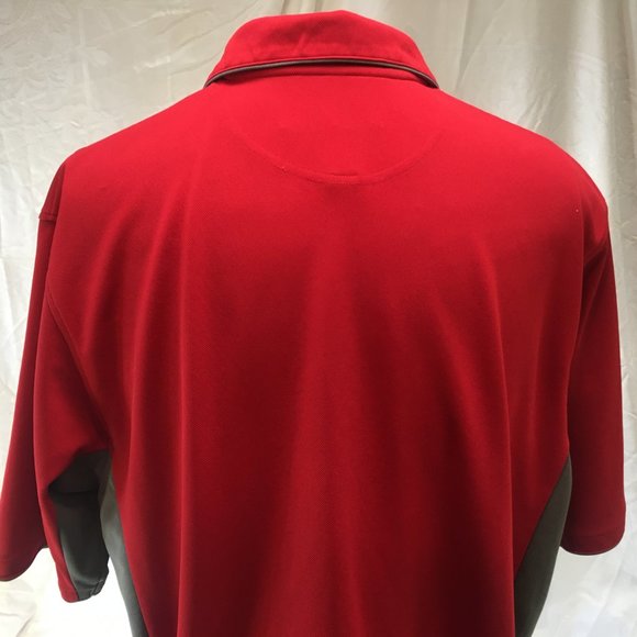 Stormtech Performance Men's XL Polo Short Sleeve Shirt Red Gray FLOW Logo - Picture 11 of 16